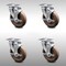Service Caster 5 Inch SS High Temp Glass Filled Nylon Swivel Top Plate Caster Set with Brake SCC-SS20S514-GFNSHT-TLB-4 - alternate 1